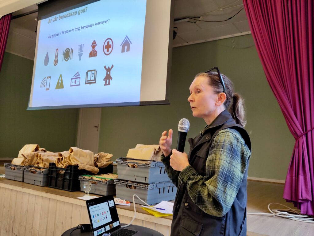 Anette Holmberg från Vallentuna kommun berättare om kommunens arbete med beredskap